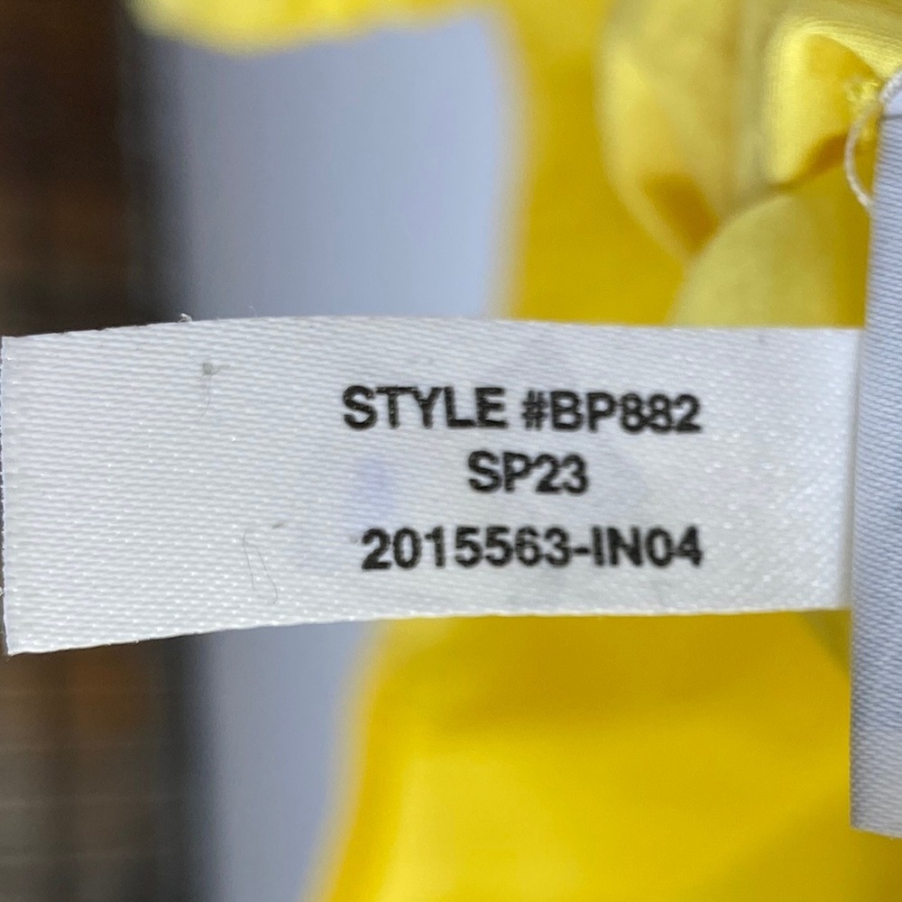J Crew Short Sleeve Mini Dress Yellow Cotton Poplin Womens Small Tall - Picture 11 of 14